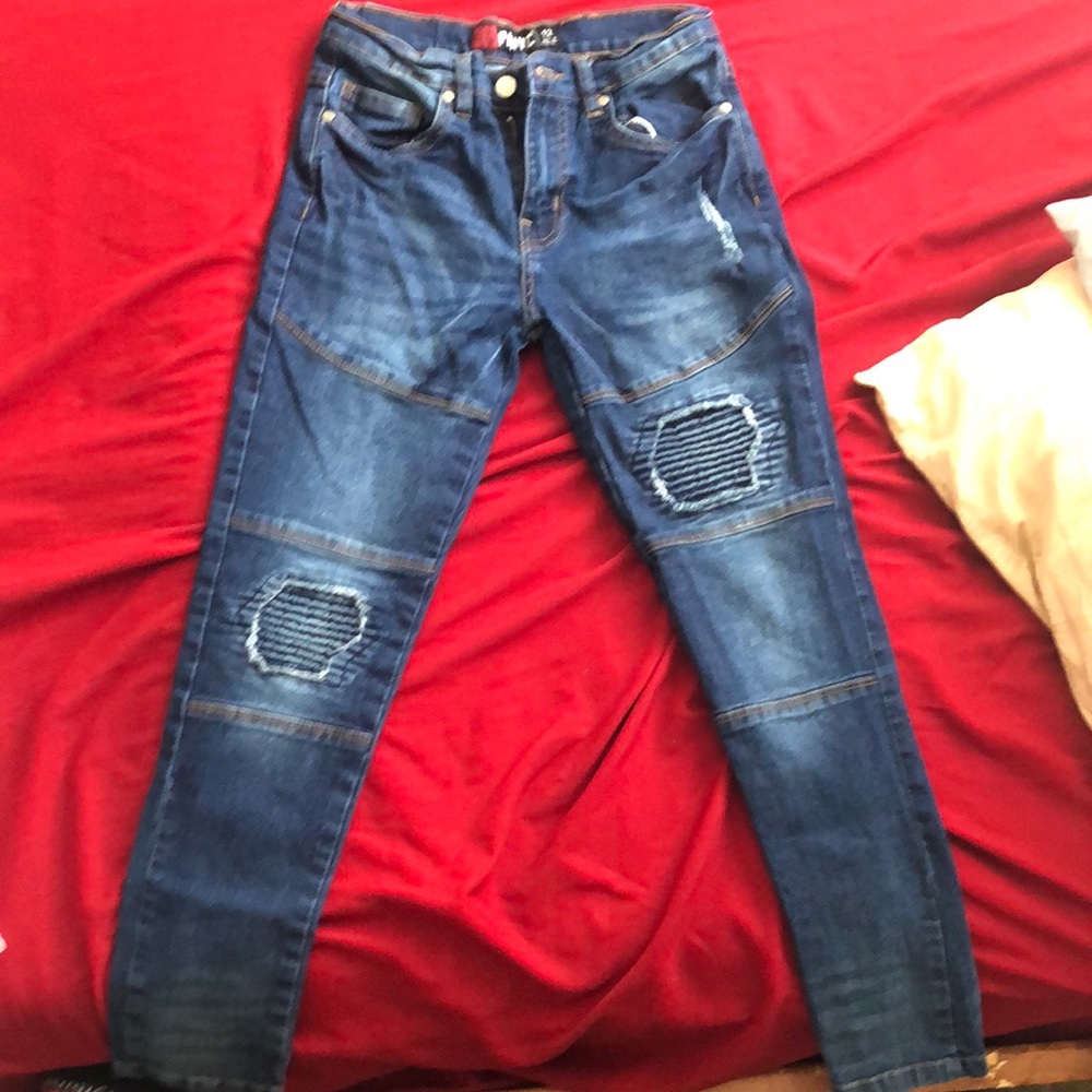 Dark blue skinny jeans